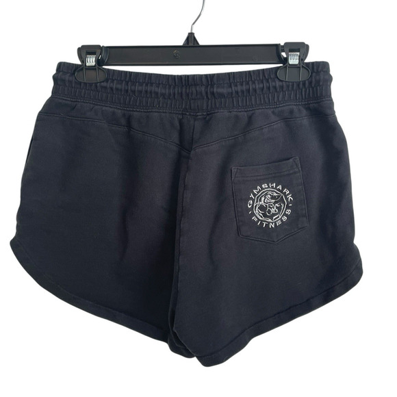 Gymshark Shorts Womens S Small Black Athletic Heavy Fleece Elastic Waist Gym - Picture 1 of 8